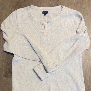 J. Crew Cotton Henley Long Sleeve Shirt